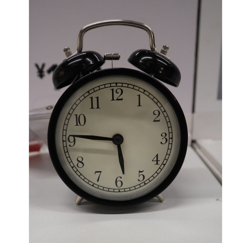IKEA Desk Table Round Alarm Clock Black